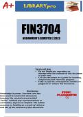 FIN3704 Assignment 5 &lpar;COMPLETE ANSWERS&rpar; Semester 2 2023 - DUE November 2023