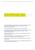ASCP Certification Exam Practice Questions with complete solutions.