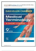 TEST BANK-Medical Terminology: A Short Course 9th Edition by Davi-Ellen Chabner, All chapters/ ISBN-13 978-0323479912/Ace your exam