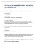 HCCA &ndash; CHC exam 2023&period;2024 with 100&percnt; correct answers