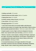 ATI Capstone Care of Children Pre Assessment questions verified with 100&percnt; correct answers