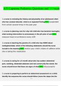 ATI Capstone Pediatrics questions verified with 100&percnt; correct answers
