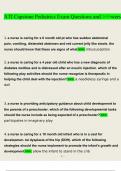 ATI Capstone Pediatrics questions verified with 100&percnt; correct answers