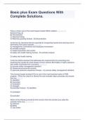 Basic plus Exam Questions With Complete Solutions&period;