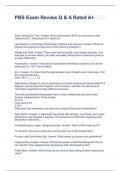 PBS Exam Review Q & A Rated A&plus;