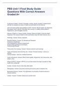 PBS Unit 1 Final Study Guide Questions With Correct Answers Graded A&plus;