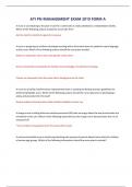 ATI PN MANAGEMENT EXAM 2019 FORM A