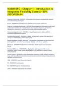 NASM SFC - Chapter 1 - Introduction to Integrated Flexibility Correct 100&percnt;&lpar;SCORED A&plus;&rpar;