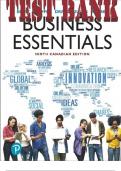 TEST BANK for Business Essentials -Canadian Edition- 9th Edition by Ronald J. Ebert; Ricky W. Griffin; Frederick A. Starke. ISBN 9780135219669, 0135219663. 