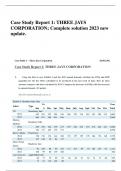 Case Study Report 1: THREE JAYS CORPORATION; Complete solution 2023 new update.