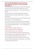 NCLEX-PN 6th Edition Ear & Eye Exam  2023&sol;2024 QUESTIONS AND ANSWERS  GRADED A&plus;