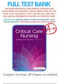 Test Bank For Critical Care Nursing: Diagnosis and Management 8th Edition By Linda D. Urden, Kathleen M. Stacy & Mary E. Lough ISBN 9780323447522 Chapter 1-41 | Complete Guide A+