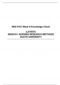 NSG 6101 Week 6 knowledge Check, NRM Week 6 knowledge Check, NSG6101: NURSING RESEARCH METHODS SOUTH UNIVERSITY