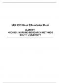 NSG 6101 Week 2 knowledge Check, NRM Week 2 knowledge Check, NSG6101: NURSING RESEARCH METHODS SOUTH UNIVERSITY