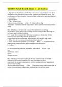 NUR304 Adult Health Exam 1 &ndash; Qs And As