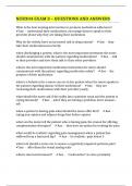 NUR304 EXAM 3 &ndash; QUESTIONS AND ANSWERS