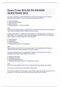 Exam Cram NCLEX-PN REVIEW QUESTIONS 2023.