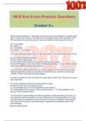 HESI Exit Exam Practice Questions With 100&percnt; Correct ANSWERS Graded A&plus;&period;