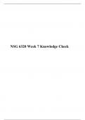 NSG 6320 Week 7 Knowledge Check, South University