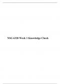 NSG 6320 Week 1 Knowledge Check, South University