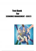 ECO121 Test Bank (ECONOMIC MANAGEMENT) | All Chapters | Complete Guide A+