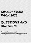 CIV3701 Exam pack 2023