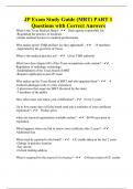 JP Exam Study Guide &lpar;MRT&rpar; PART 1 Questions with Correct Answers
