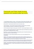  Community and Public Health Nursing questions and answers latest top score.