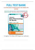 (Test Bank )Clayton’s Basic Pharmacology for Nurses 19th Edition By Michelle J. Willihnganz, Samuel L. Gurevitz, Bruce Clayton Chapter 1-48