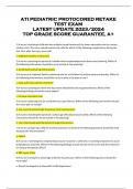 ATI PEDIATRIC PROTOCORED RETAKE  TEST EXAM  LATEST UPDATE 2023&sol;2024  TOP GRADE SCORE GUARANTEE&comma; A&plus;