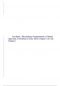 Test Bank - Microbiology Fundamentals-A Clinical Approach, 3rd Edition (Cowan, 2023), Chapter 1-22 | All Chapters