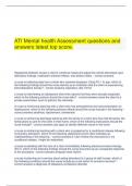  ATI Mental health Assessment questions and answers latest top score.