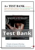 A+ TEST BANK for Principles of Anatomy & Physiology 16th Edition by Gerard Tortora & Derrickson (2024) ISBN-13 978-1119662792/All Chapters 1-29/Complete Study Guide