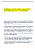 ATI Mental Health Proctored Exam Review questions and answers well illustrated&period;