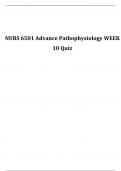 NURS 6501 Advance Pathophysiology WEEK 10 Quiz