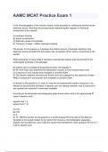 AAMC MCAT Practice Exam 1 graded A&plus; 100&percnt; verified
