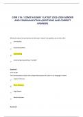 COM 316 &sol; COM316 EXAM 1 LATEST 2023-2024 GENDER AND COMMUNICATION QUESTIONS AND CORRECT ANSWERS