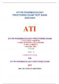 ATI PN PHARMACOLOGY PROCTORED EXAM TEST BANK 2023/2024