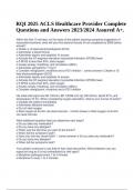 RQI 2025 ACLS Healthcare Provider Complete Questions and Answers 2023&sol;2024 Assured A&plus;&period;