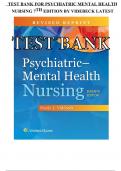 TEST BANK FOR PSYCHIATRIC MENTAL HEALTH NURSING 7TH EDITION BY VIDEBECK | All Chapters | COMPLETE GUIDE A+