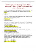 RN Integrated Nursing Exam 2023&comma; Maternal Child nursing questions and  correct answers