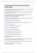 Fundamentals ATI Proctored Study Guide 2023&period;