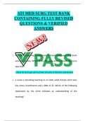 ATI MED SURG TEST BANK CONTAINING FULLY REVISED QUESTIONS & VERIFIED ANSWERS