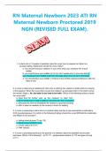RN Maternal Newborn 2023 ATI RN Maternal Newborn Proctored 2019 NGN &lpar;REVISED FULL EXAM&rpar;&period;