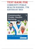 TEST BANK FOR Community/Public Health Nursing, 7th Edition