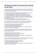 ATI Mental Health Proctored Exam Study Guide 2023&period;