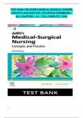 Test Bank for Dewits Medical Surgical Nursing Concepts and Practice 4th Edition 