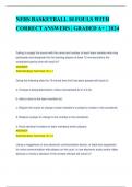NFHS BASKETBAL EXAM  PACK&vert; QUESTIONS & ANSWERS &lpar;VERIFIED&rpar; &vert; LATEST UPDATE &vert; GRADED A&plus; & PASSED
