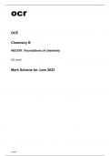 ocr AS Level Chemistry B H033/01 June2023 Mark Scheme.