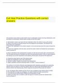   Exit Hesi Practice Questions with correct answers.
